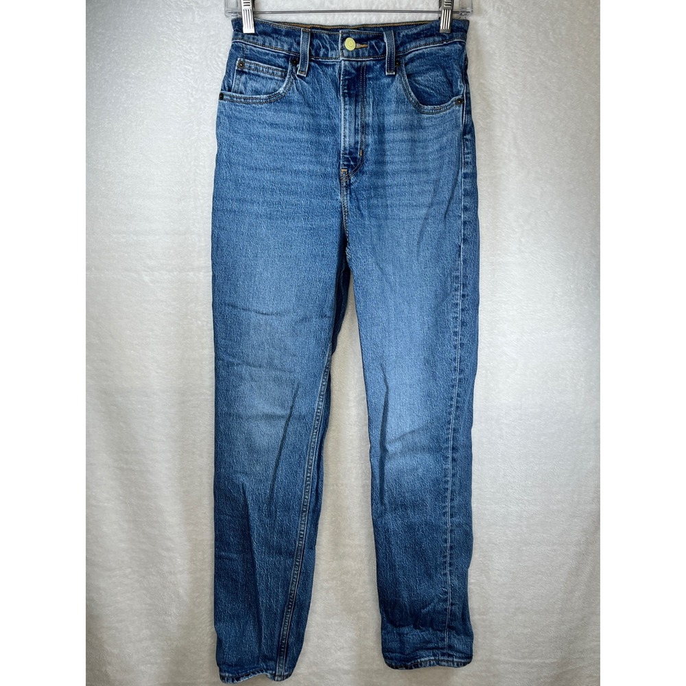 Large‎ E Levis Premium 70s High Slim Straight Jeans Womens Size 26 Blue Denim